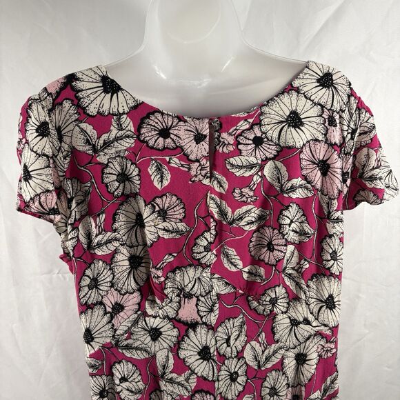 Talbots Midi Dress Womens Plus 16 Pink Floral Boho Flowy Lightweight Summer - Picture 9 of 16